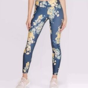 Joy Lab Windowpane Floral Midrise Leggings